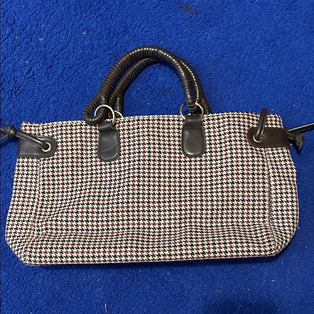 Victoria's Secret Houndstooth Canvas Makeup Cosmetics Travel Bag